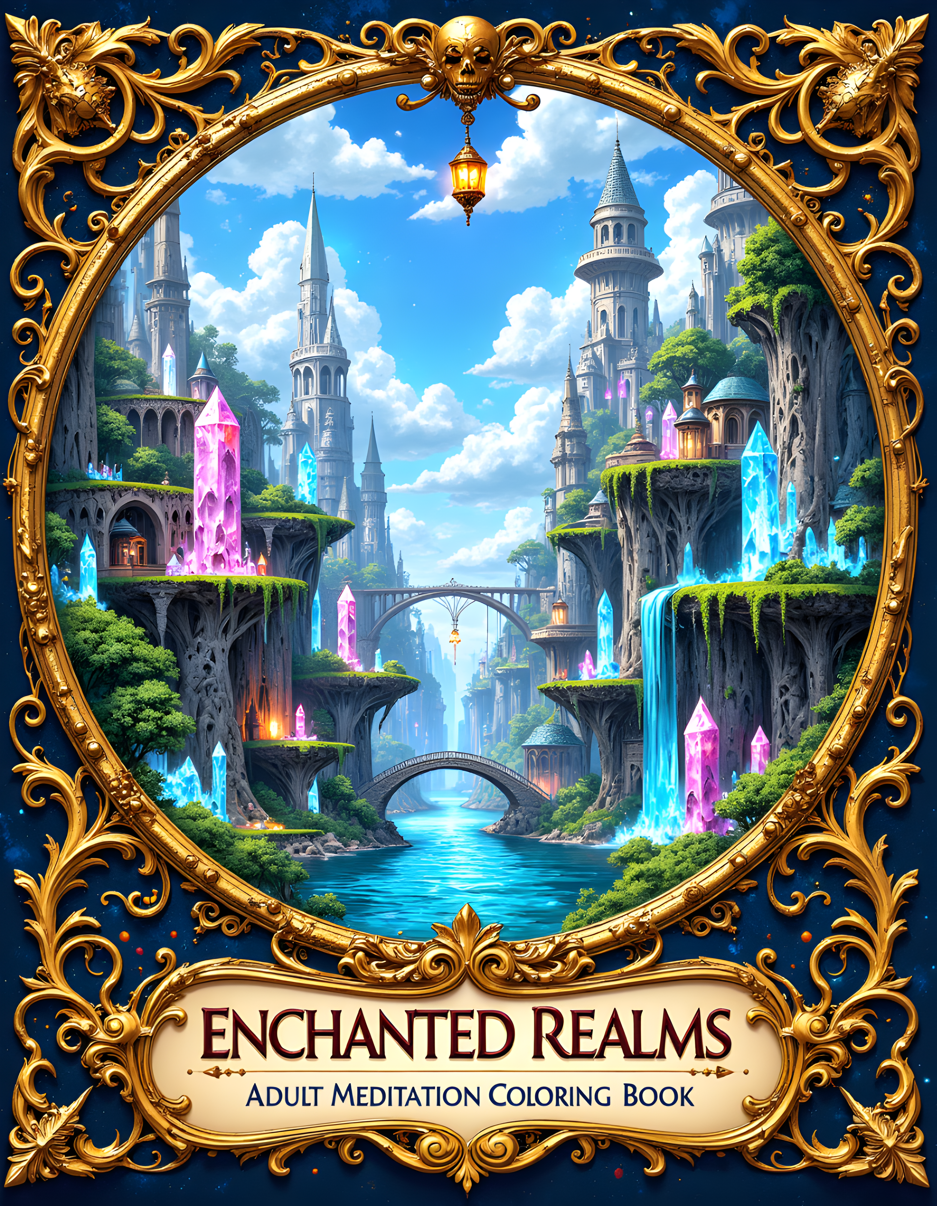 Enchanted Realms coloring book cover