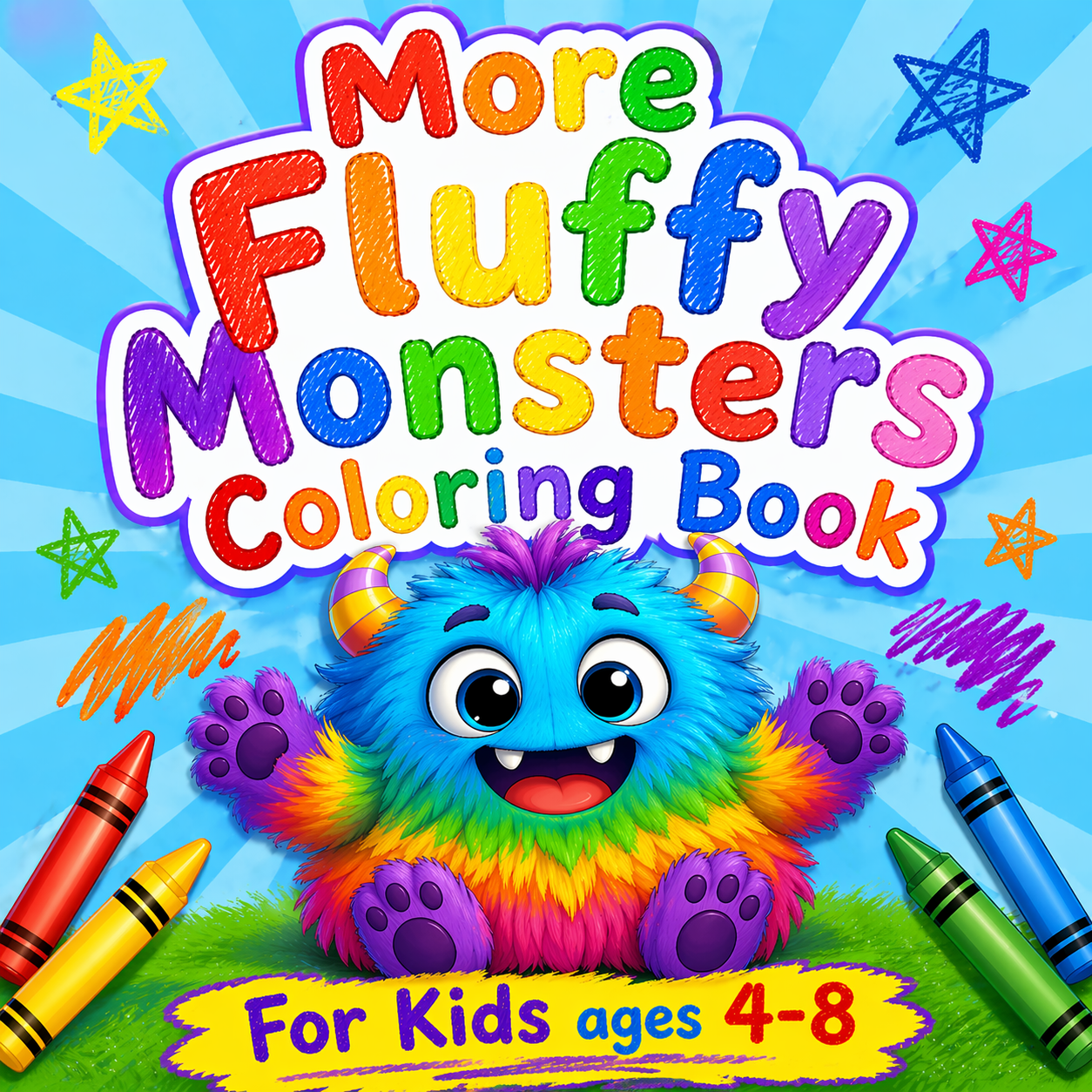 More Fluffy Monsters Coloring Book for Kids cover